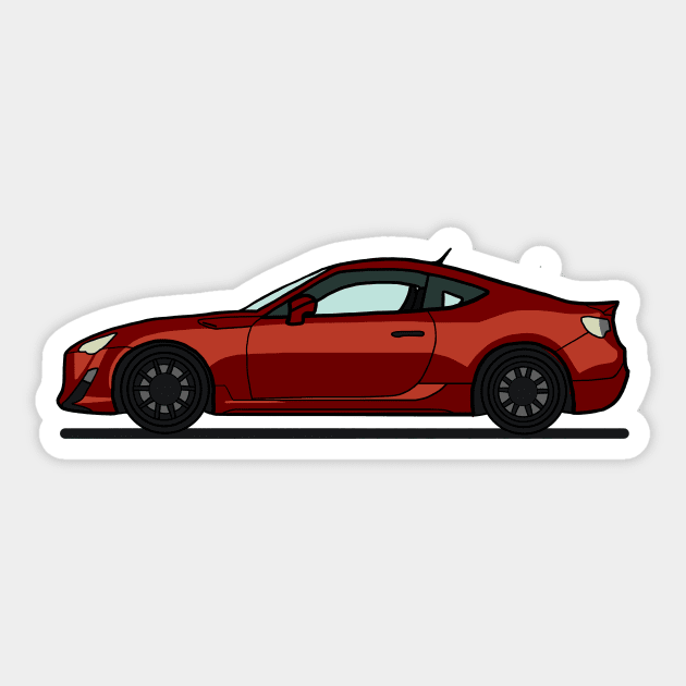 Scion FRS Hot Lava Red Sticker by antipc